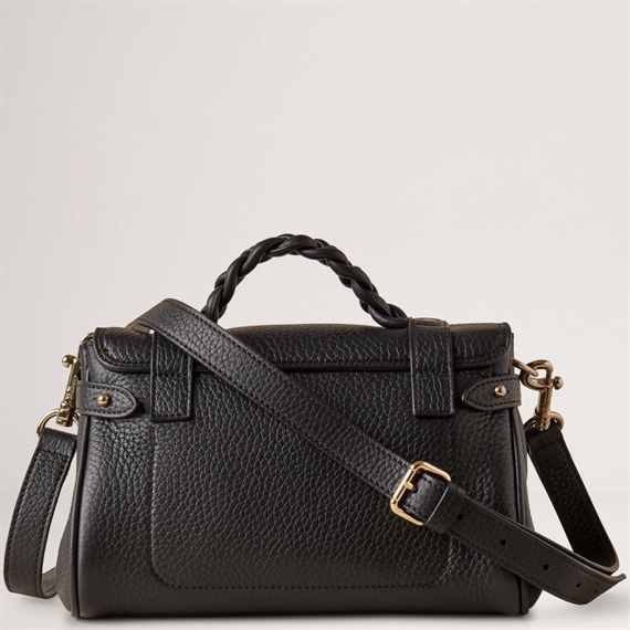 Mulberry Mini Alexa Black Heavy Grain 